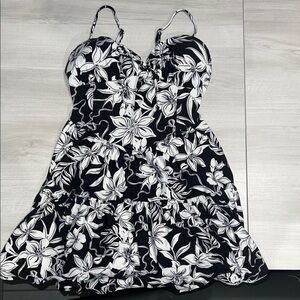 Black and White Floral Dress